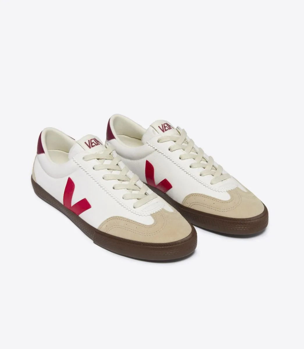 Women VEJA VOLLEY LEATHER WHITE PEKIN BARK