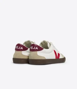Women VEJA VOLLEY LEATHER WHITE PEKIN BARK
