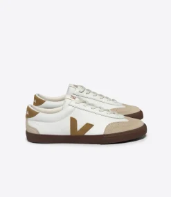 VEJA VOLLEY LEATHER WHITE TENT BARK