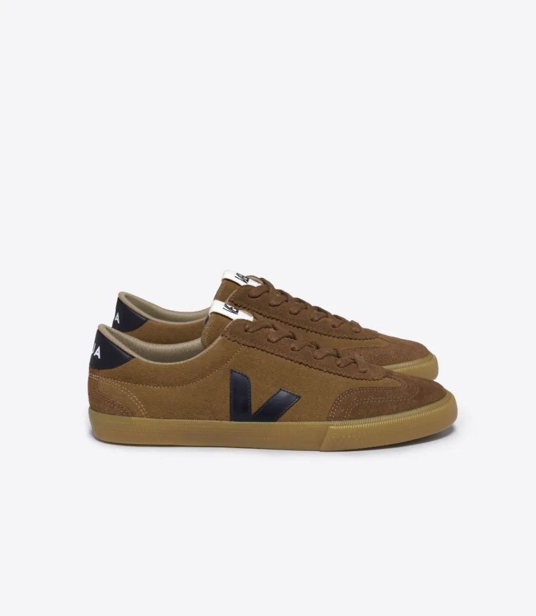 Women VEJA VOLLEY SUEDE CAMEL BLACK