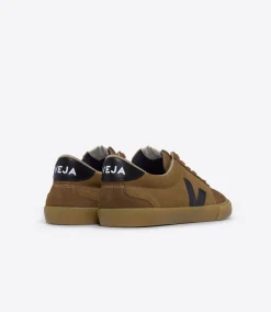 Women VEJA VOLLEY SUEDE CAMEL BLACK
