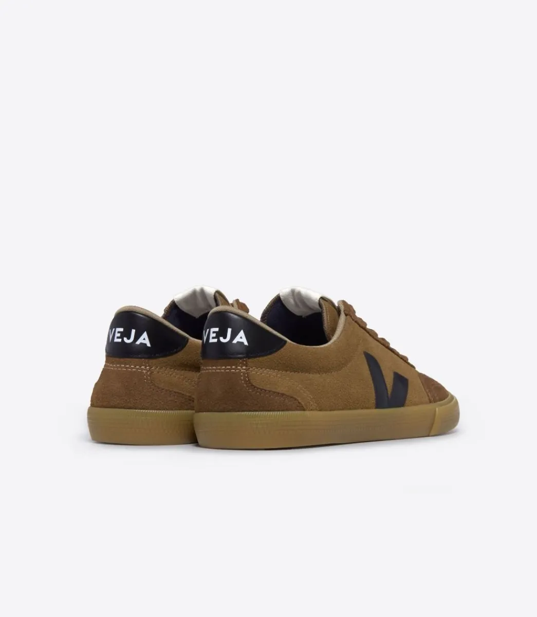 Women VEJA VOLLEY SUEDE CAMEL BLACK
