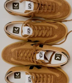 Women VEJA VOLLEY SUEDE CAMEL BLACK